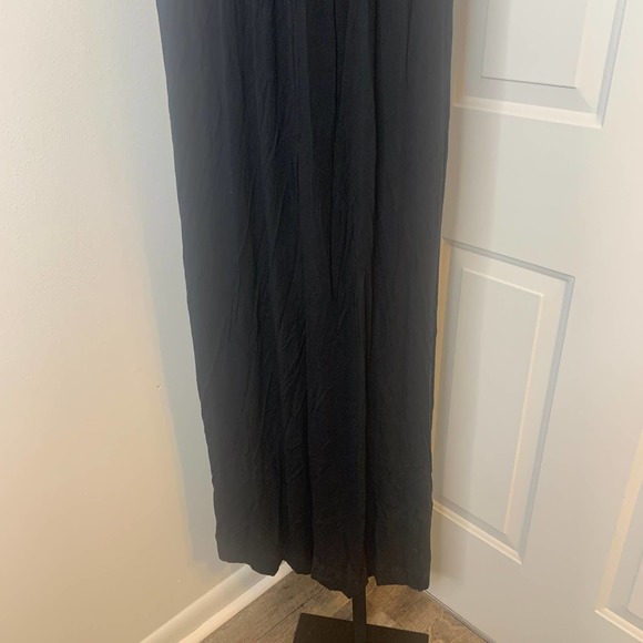 Soma Womens Dress Size Medium Black Sleeveless Ruffle Neck Maxi Smocked Waist - Picture 3 of 6